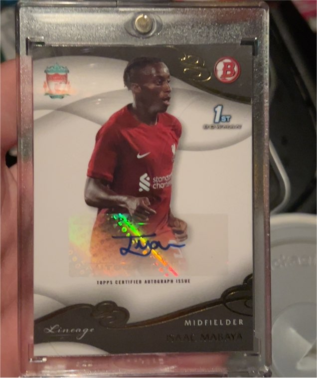 2022 Topps Liverpool FC Lineage Isaac Mabaya LFC Academy Autograph — front