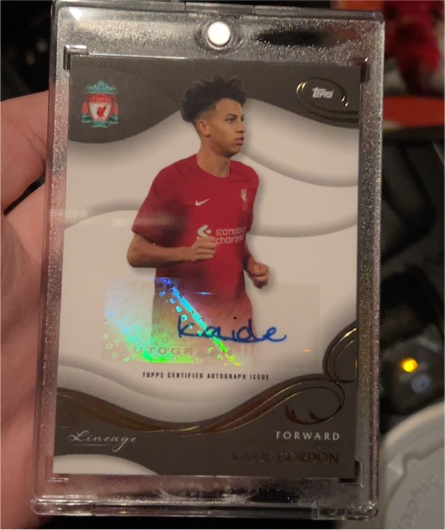 2022-23 Topps Liverpool Lineage #31 Kaide Gordon — front