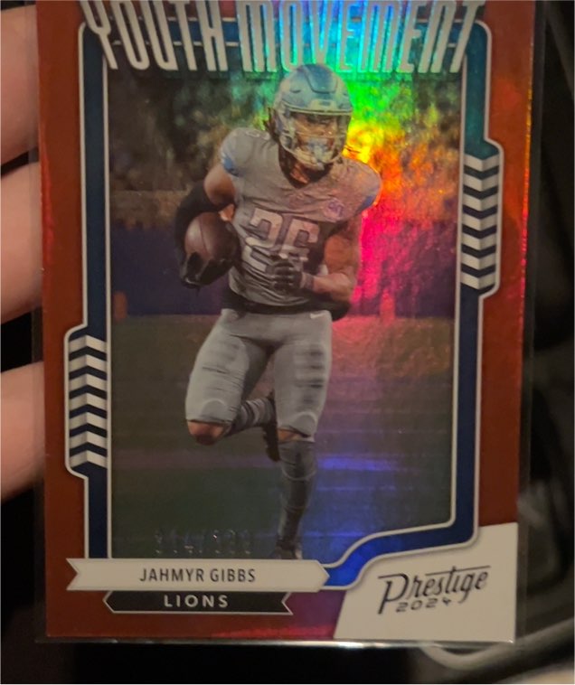 2024 Panini Prestige Youth Movement #YM-JGS Jahmyr Gibbs — front