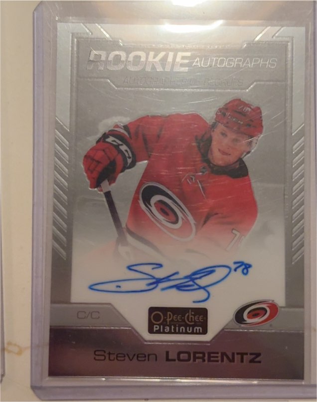 2020-21 O-Pee-Chee Platinum Rookie Autographs #R-SL Steven Lorentz — front