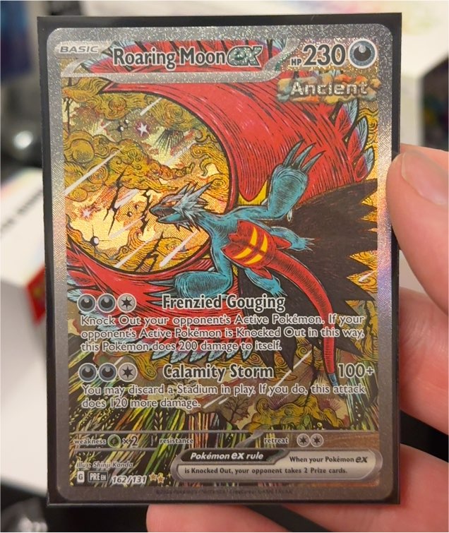 2025 Pokémon PRE EN Roaring Moon ex 162/131 — front