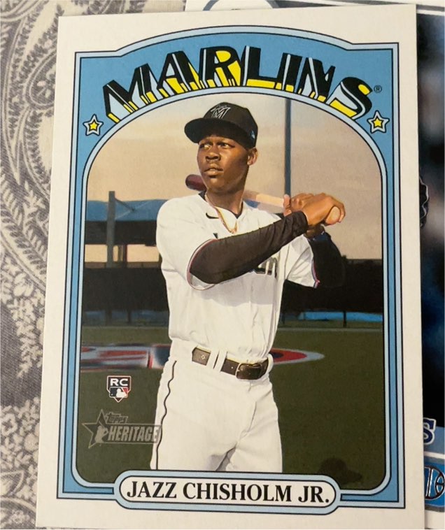 2021 Topps Heritage #665 Jazz Chisholm Jr. — front