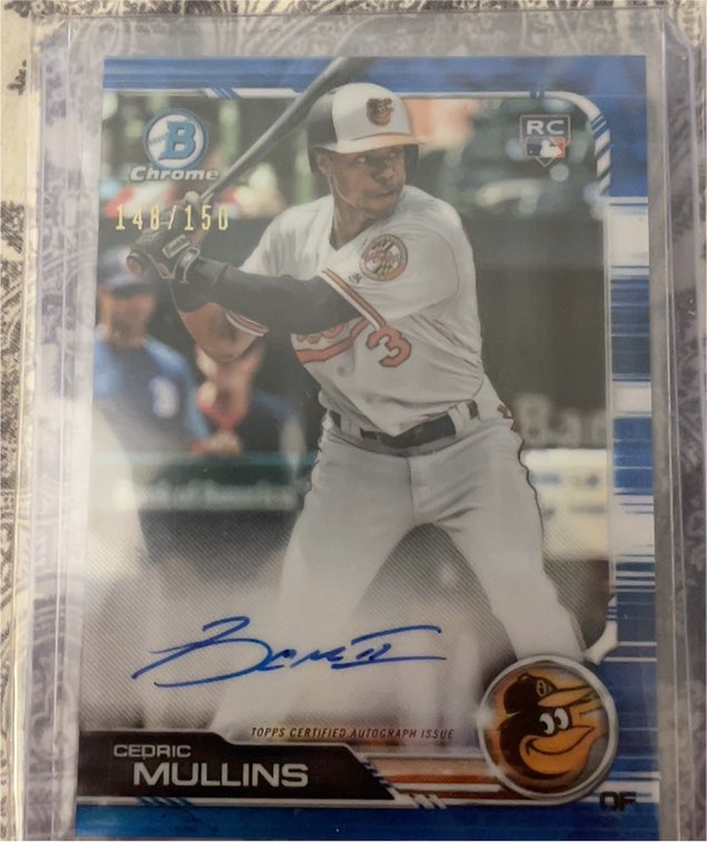2019 Bowman Chrome #148 Cedric Mullins — front