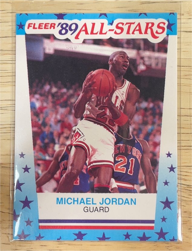 1989 Fleer All-Stars Sticker #3 Michael Jordan — front