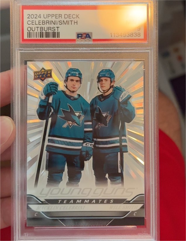 2024-25 Upper Deck Series 2 #499 Macklin Celebrini/Will Smith Young Guns Teammates — front