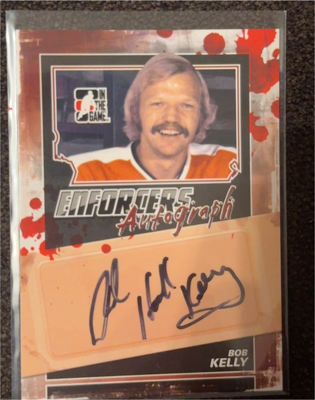 2011-12 In The Game Enforcers Autographs #A-BK Bob Kelly — front