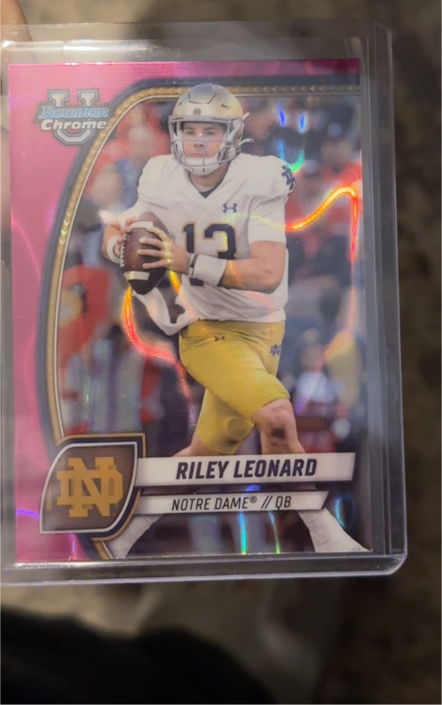 2024 Bowman University Chrome #154 Riley Leonard — front