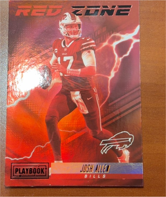 2022 Panini Playbook Red Zone #RZ-1 Josh Allen — front