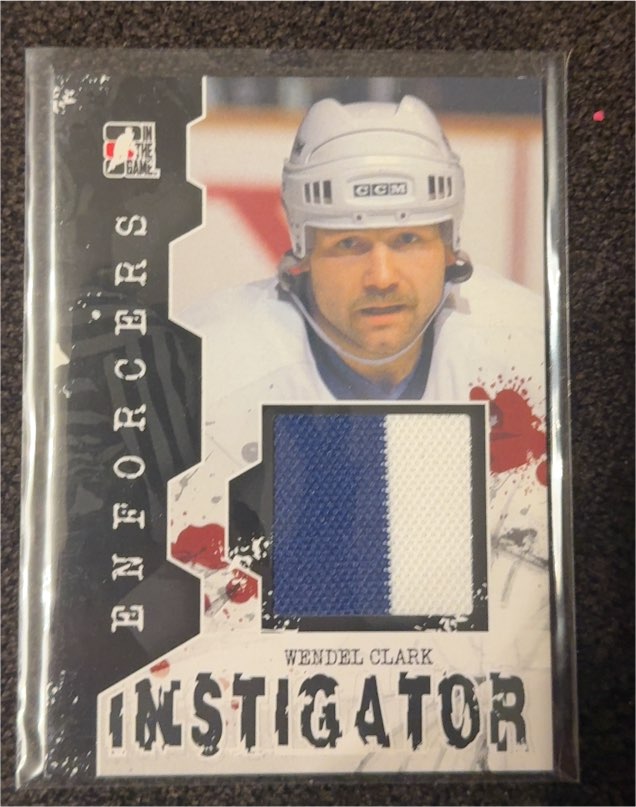 2011-12 In The Game Enforcers Instigator Wendel Clark — front