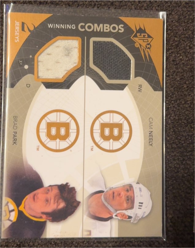 2010-11 Upper Deck SPx Winning Combos #WC-NP Cam Neely & Brad Park — front
