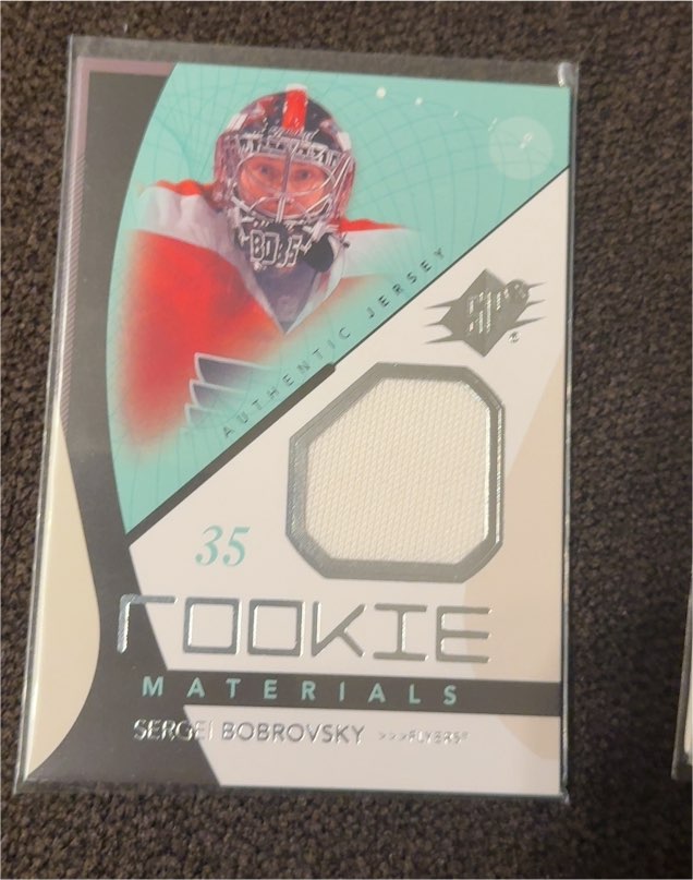 2010-11 Upper Deck SPx Rookie Materials #35 Sergei Bobrovsky — front
