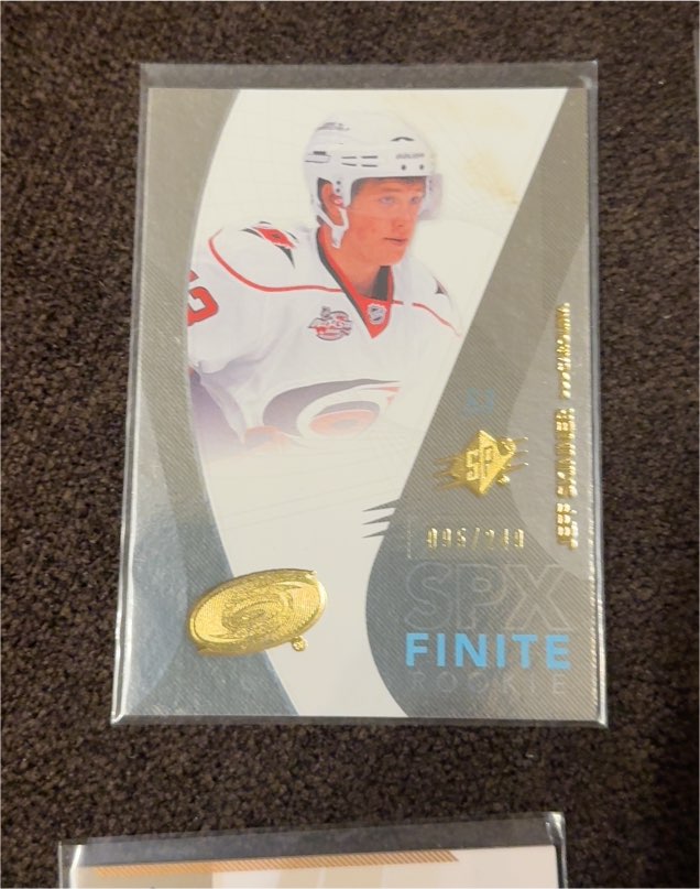 2010-11 Upper Deck SPx Finite Rookie #F10 Jeff Skinner — front