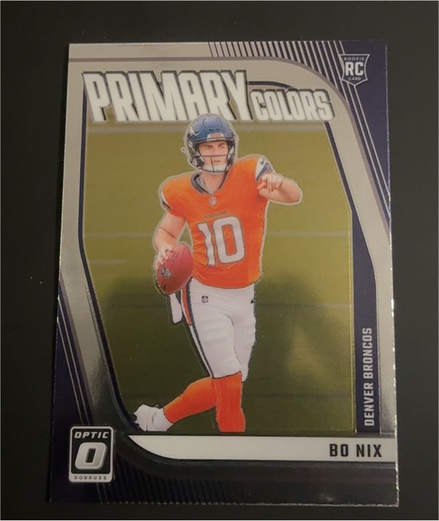 2024 Donruss Optic #4 Bo Nix Primary Colors Rookie — front