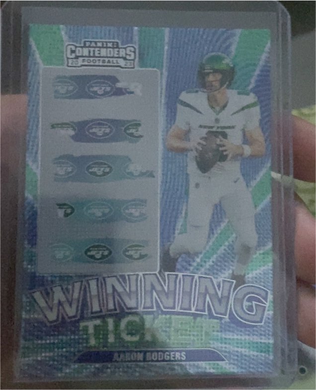 2023 Panini Contenders Winning Ticket #1 Aaron Rodgers — front