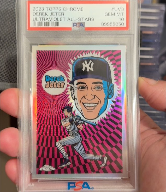 2023 Topps Chrome #UV-3 Derek Jeter Ultraviolet All Stars — front
