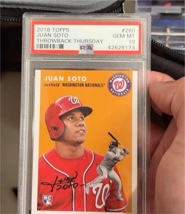 2018 Topps Throwback Thursday #260 Juan Soto — front