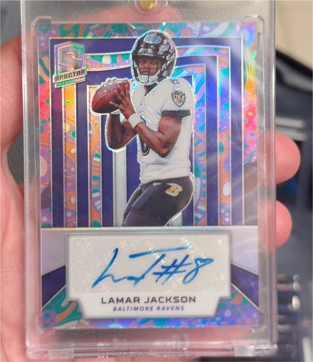 2019 Panini Spectra Lamar Jackson Auto — front