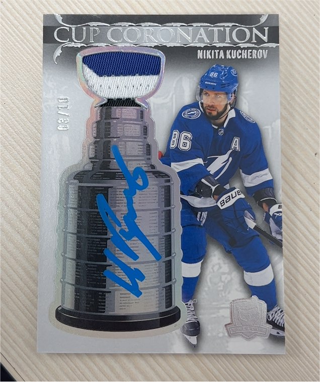 2023-24 Upper Deck The Cup Cup Coronation Patch Autograph #CR-NK Nikita Kucherov — front