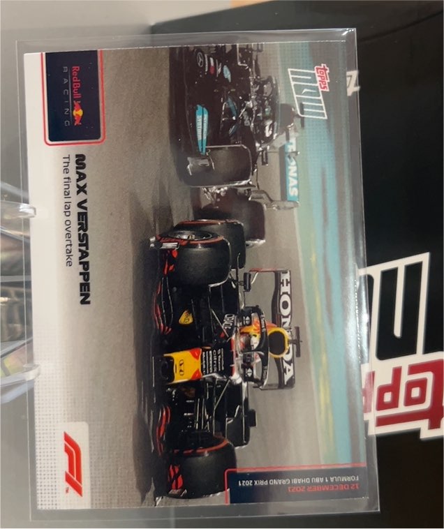 2021 Topps Now Formula 1 #81 Max Verstappen The Final Lap Overtake — front