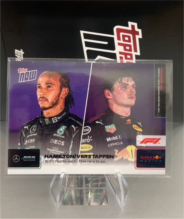 2021 Topps Now Formula 1 #78 Lewis Hamilton Max Verstappen — front