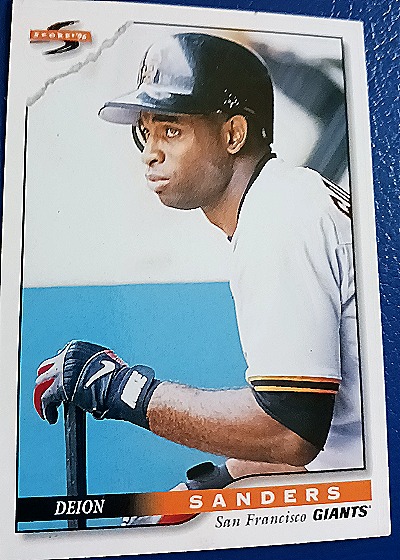 1996 Score #18 Deion Sanders San Francisco Giants — front