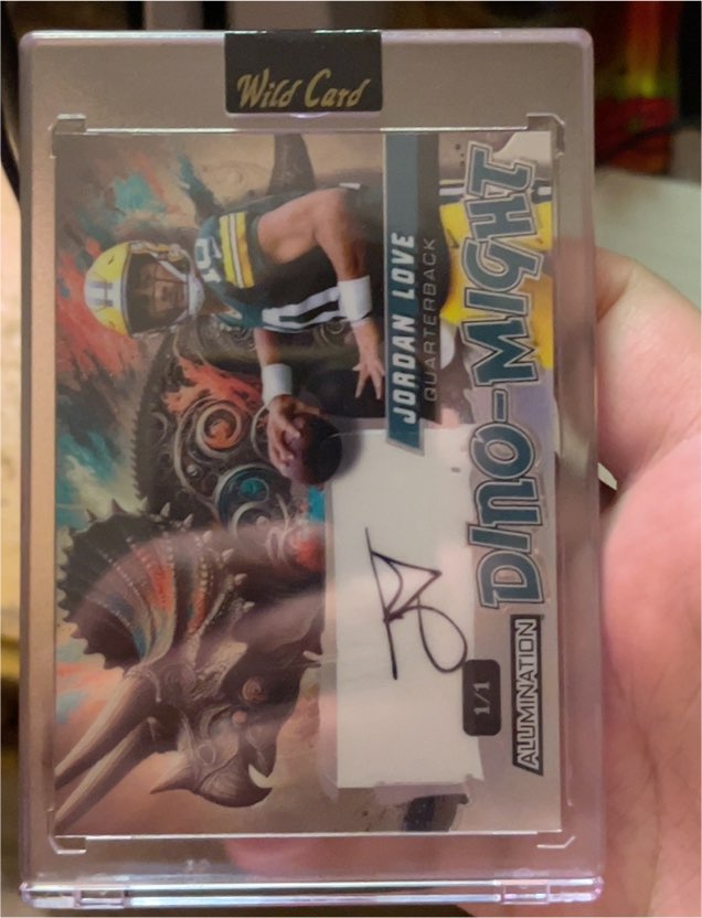 2024 Wild Card Alumination Dino-Might #DMSTG1-JL Jordan Love — front