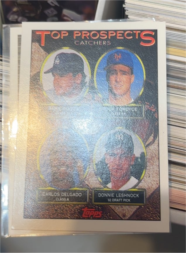 1993 Topps #701 Mike Piazza, Brook Fordyce, Carlos Delgado, Donnie Leshnock — front