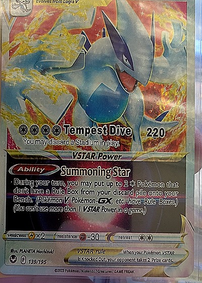 2022 Pokémon TCG Sword & Shield Silver Tempest #139 Lugia VSTAR — front