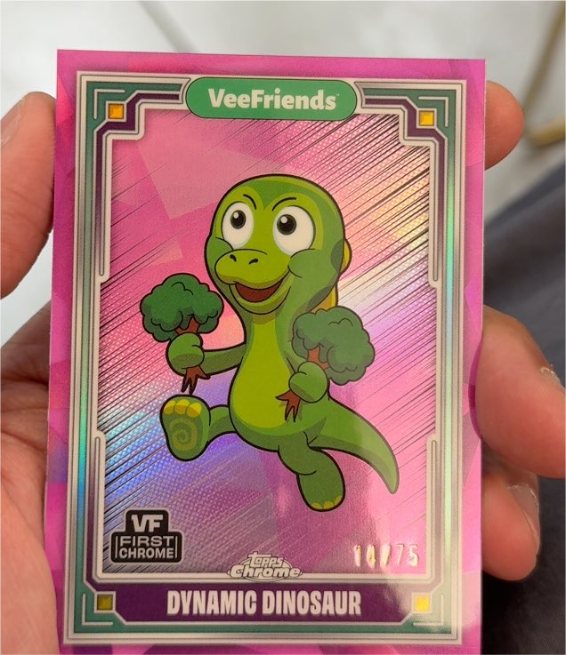 2025 Topps Chrome VeeFriends #2 Dynamic Dinosaur — front