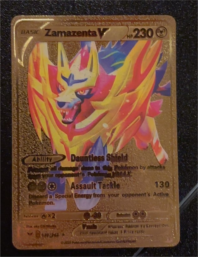 2020 Pokémon #139 Zamazenta V — front
