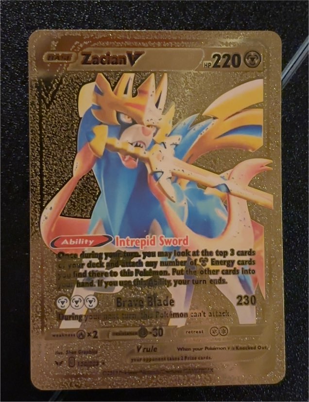 Pokémon Zacian V 138/202 — front