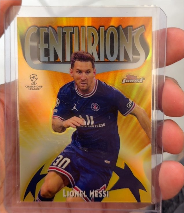 2021-22 Topps Finest UEFA Champions League #1998 Lionel Messi Centurions — front