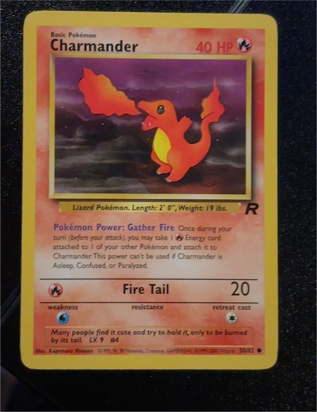 1999 Pokémon Team Rocket #50 Charmander — front