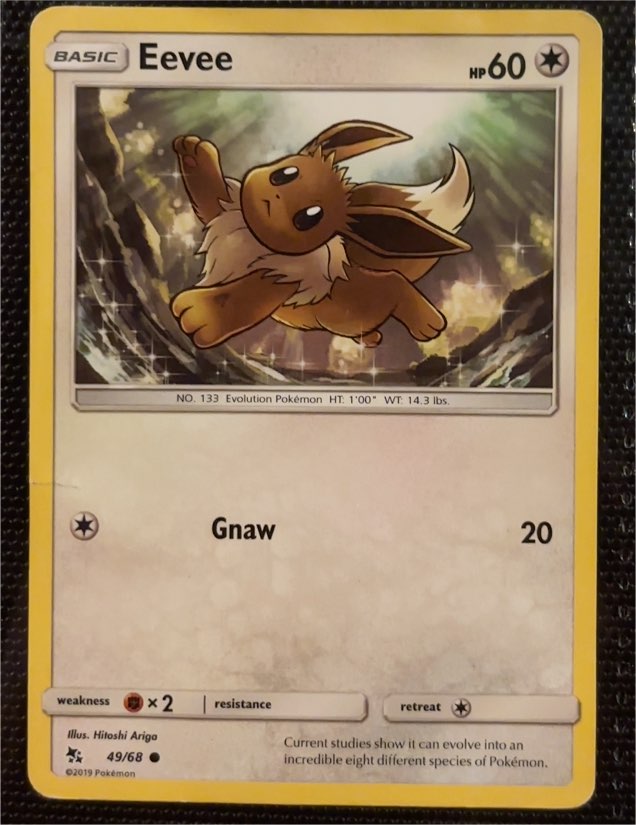 2019 Pokémon Hidden Fates #49 Eevee — front