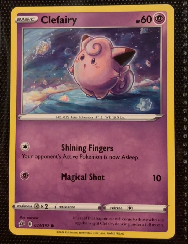 2020 Pokémon Rebel Clash #74 Clefairy — front