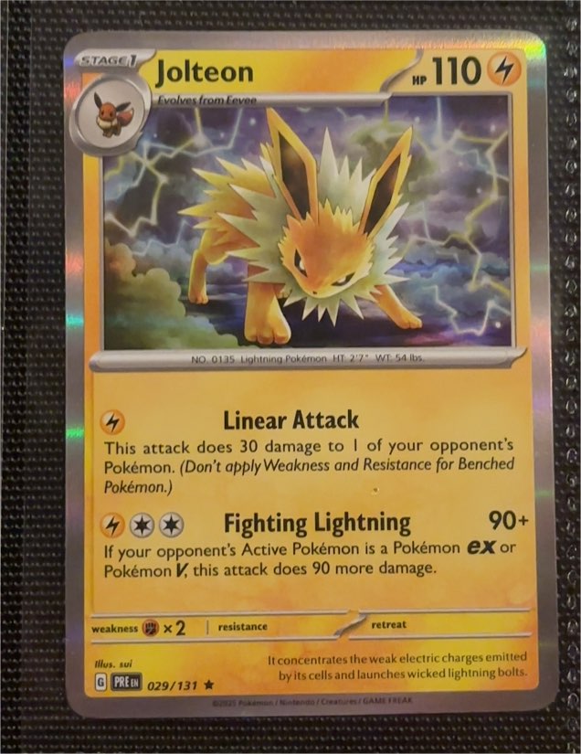 2023 Pokémon Scarlet & Violet Prismatic Evolutions #029 Jolteon — front