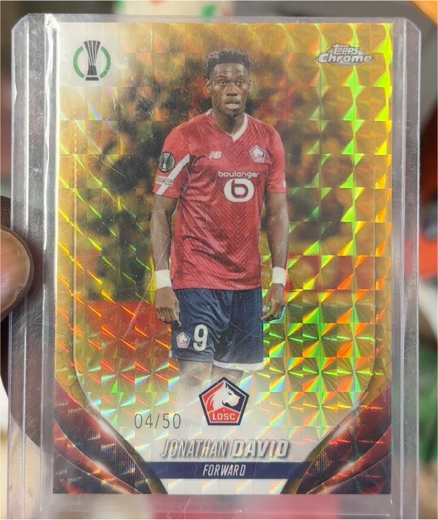 2023-24 Topps Chrome UEFA Club Competitions #04/50 Jonathan David — front