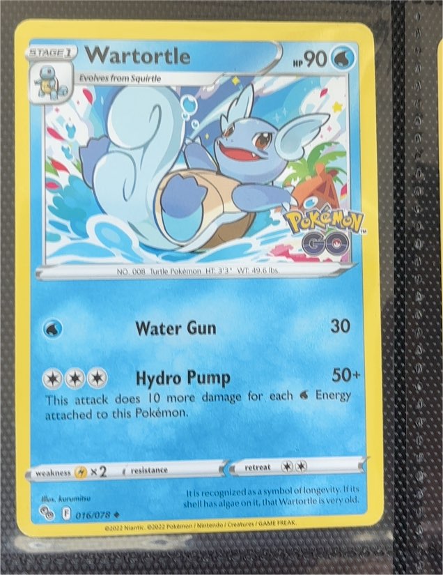2022 Pokémon GO #016 Wartortle — front