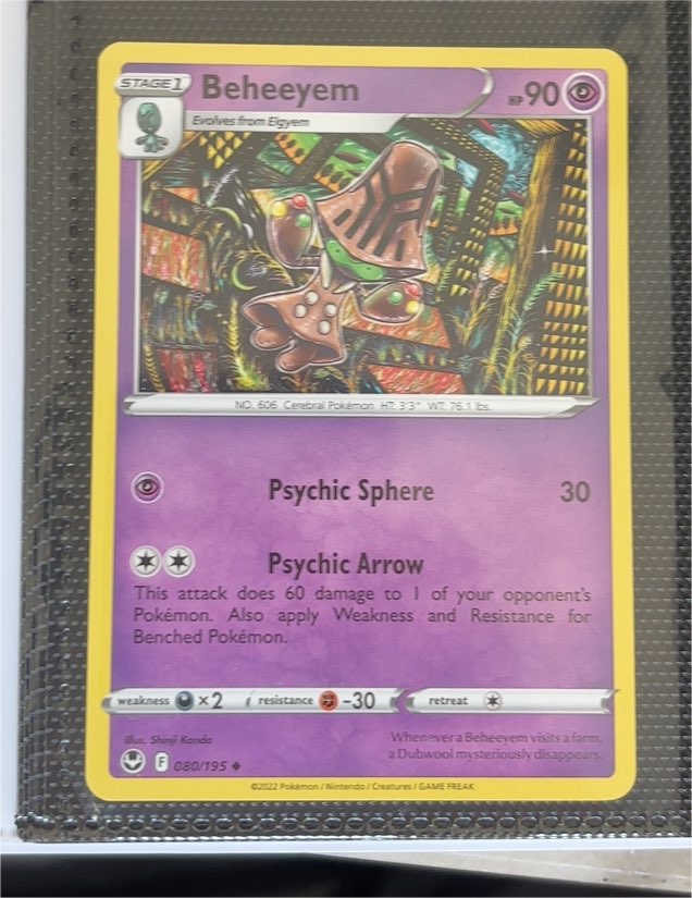 2022 Pokémon Silver Tempest #080 Beheeyem — front