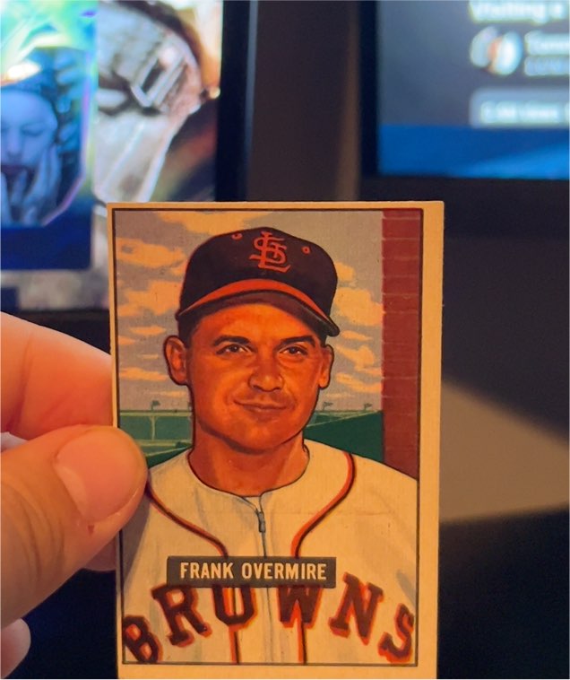 1951 Bowman #280 Frank Overmire — front