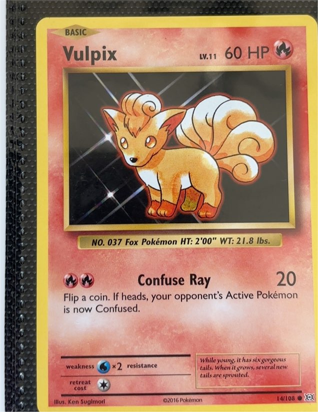 2016 Pokémon XY Evolutions #14 Vulpix — front