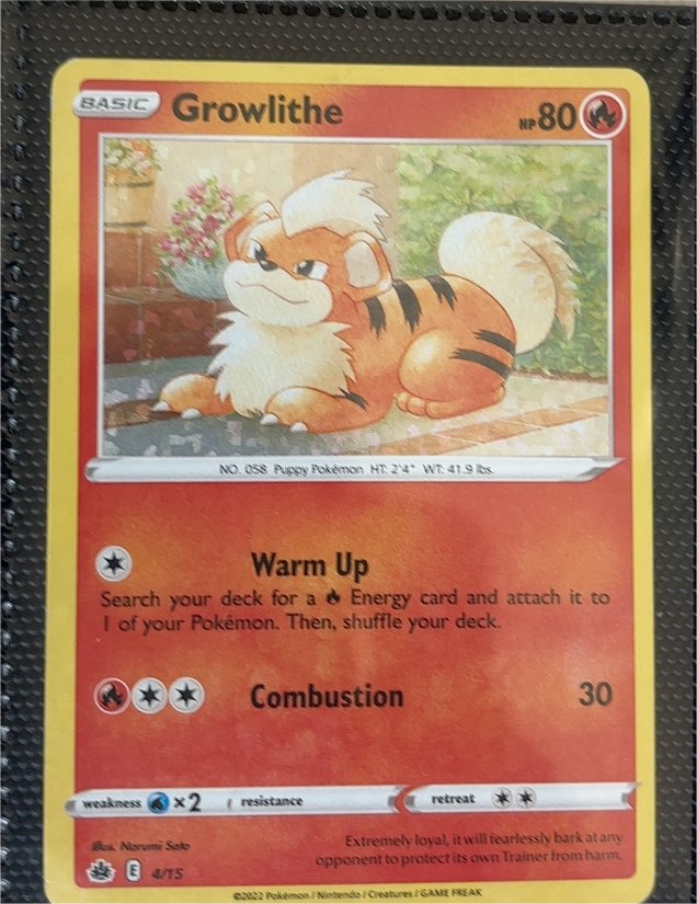 2022 Pokémon McDonald's Promo #4 Growlithe — front