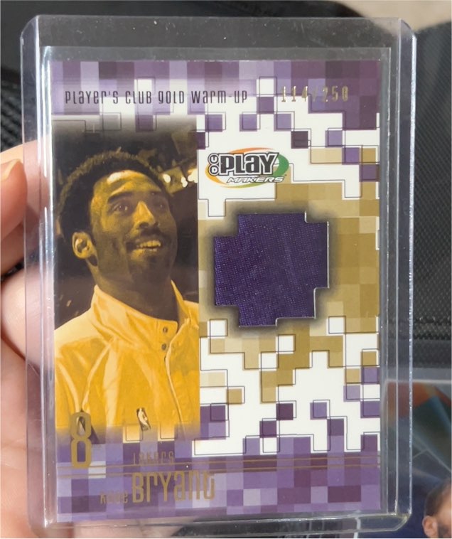 2001-02 Upper Deck Playmakers Player's Club Gold Warm-Up #MFGW Kobe Bryant — front