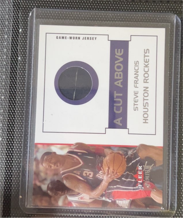 2002-03 Fleer Premium A Cut Above Steve Francis Game Worn Jersey — front