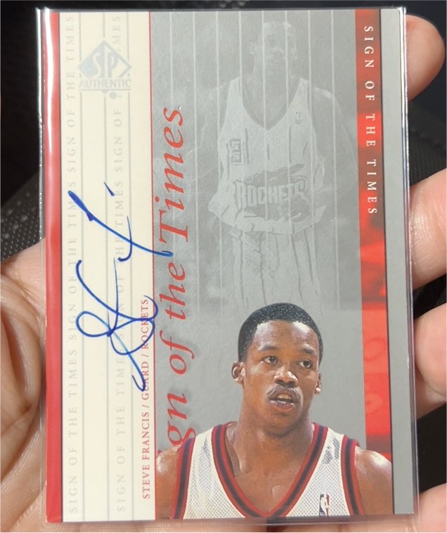 1999-00 SP Authentic #SF Steve Francis Sign of the Times — front