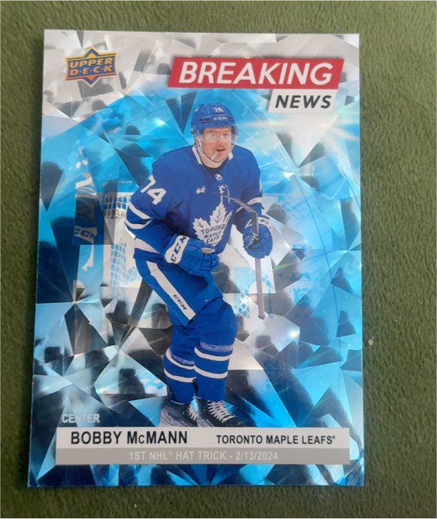 2024-25 Upper Deck Series 1 Breaking News #BN-2 Bobby McMann — front