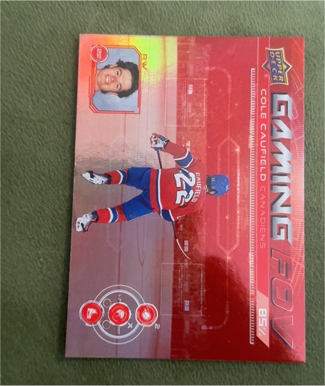 2024-25 Upper Deck Series 1 #GFOV-7 Cole Caufield Gaming FOV — front