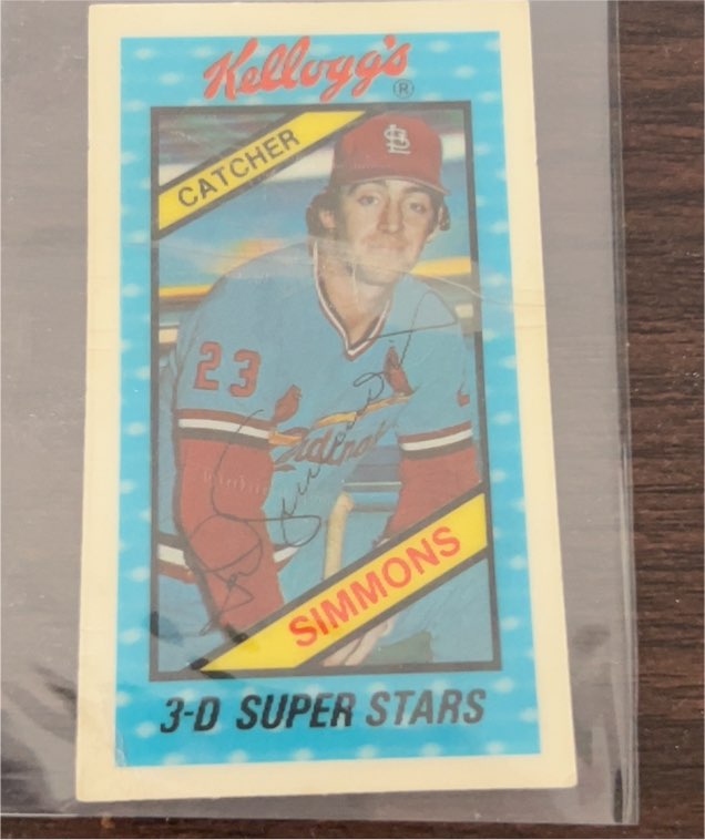 1980 Kellogg's 3-D Super Stars #45 Ted Simmons — front