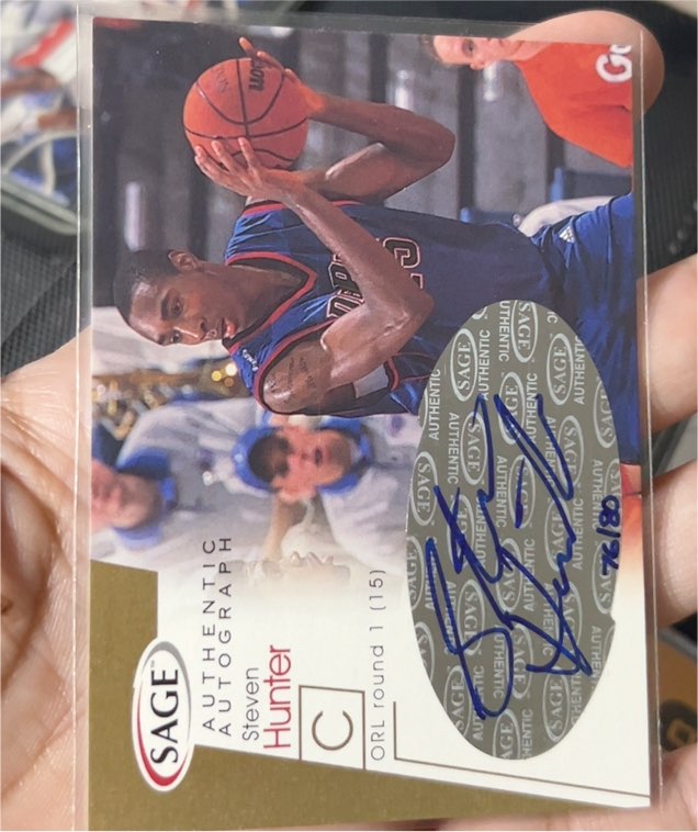 2001 Sage Autographs Bronze #A19 Steven Hunter — front