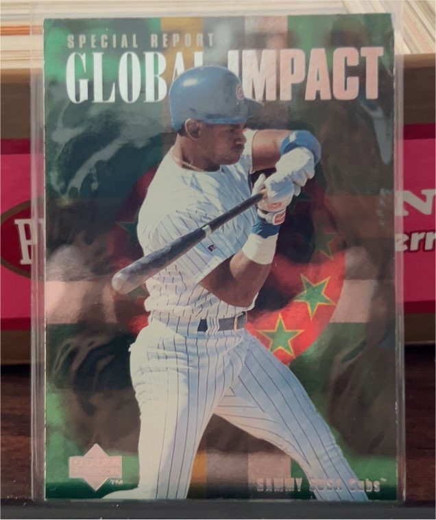 1996 Upper Deck Special Report Global Impact #189 Sammy Sosa — front